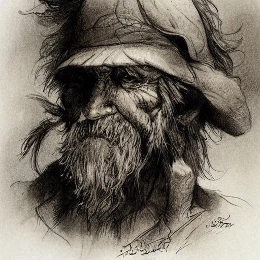Image similar to a sketch by Jean-Baptiste Monge of an old man in the style of by Jean-Baptiste Monge that looks like its by Jean-Baptiste Monge and refencing Jean-Baptiste Monge