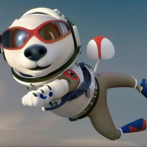 Image similar to astronaut dog character by Disney Pixar Animation Studios