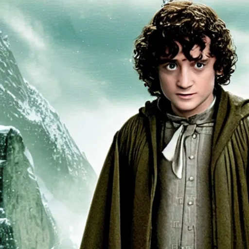 Image similar to still of frodo baggins en hogwarts