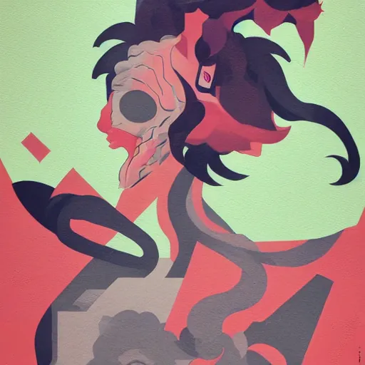 Image similar to Dragon Satyr picture by Sachin Teng, asymmetrical, Organic Painting , Matte Painting, geometric shapes, easy edges, graffiti, street art:2 by Sachin Teng:4