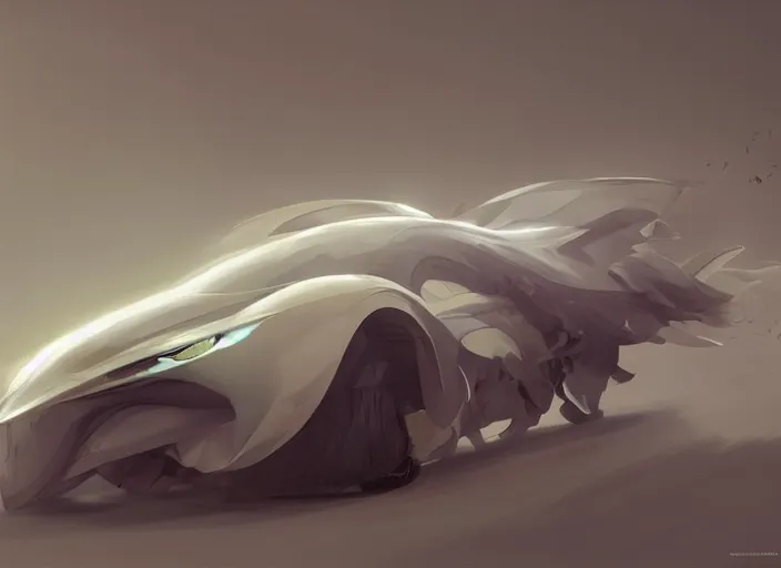 Prompt: beautiful concept design of a car that looks almost like a whale. car design by cory loftis, fenghua zhong, ryohei hase, ismail inceoglu, ruan jia, henrik fisker, bruce kaiser, scott robertson, dmitry mazurkevich, doruk erdem, and jon sibal. volumetric light