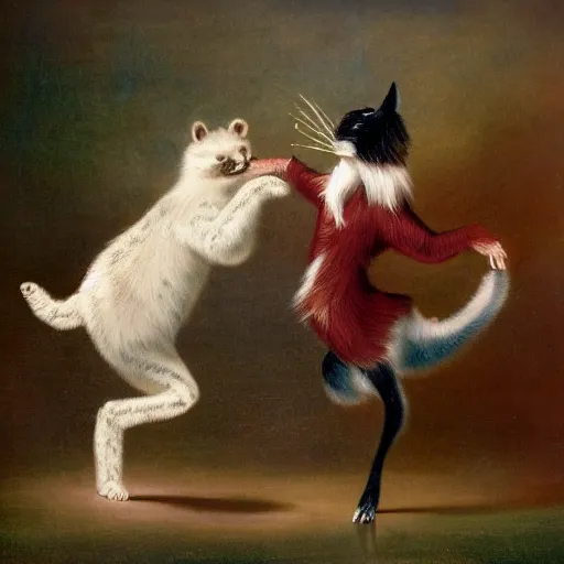 Prompt: animals dancing