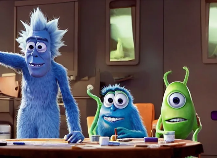 Image similar to film still of rick sanchez in the new scifi movie 4 k,,,,,,,,,,,,,,,,,,,,,,,,,,,,,,,,,,,,,,,,,,,,,,,, monsters inc