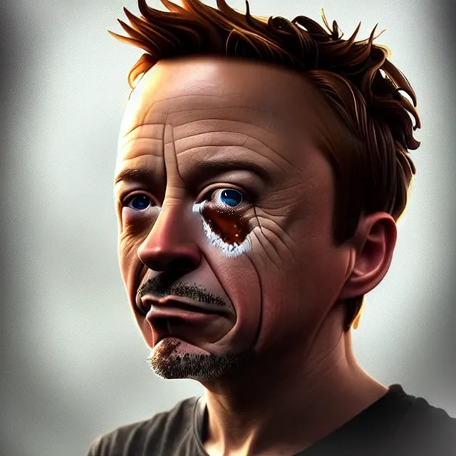 Image similar to epic professional digital art of robert downie jr. as a brownie, award winning food photo,, artstation, cgsociety, epic, stunning, gorgeous, much wow, much detail