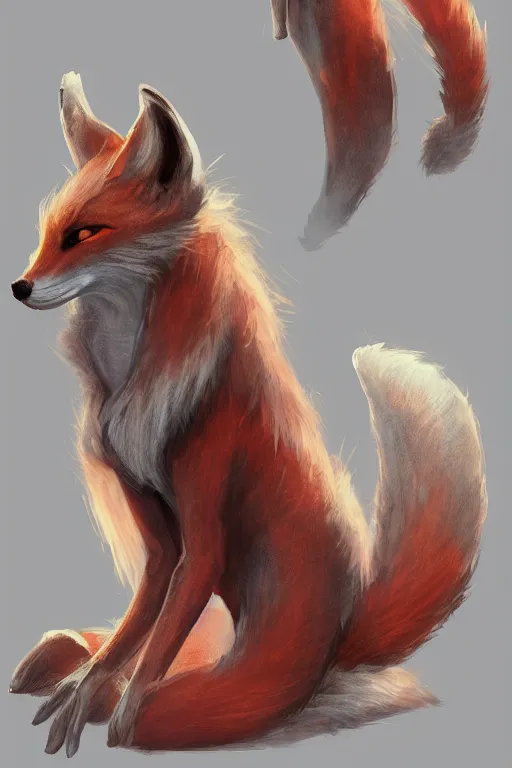 Image similar to an anthropomorphic medieval fox with a fluffy tail, backlighting, trending on artstation, digital art, furry art, trending on furaffinity, fantasy art, by kawacy