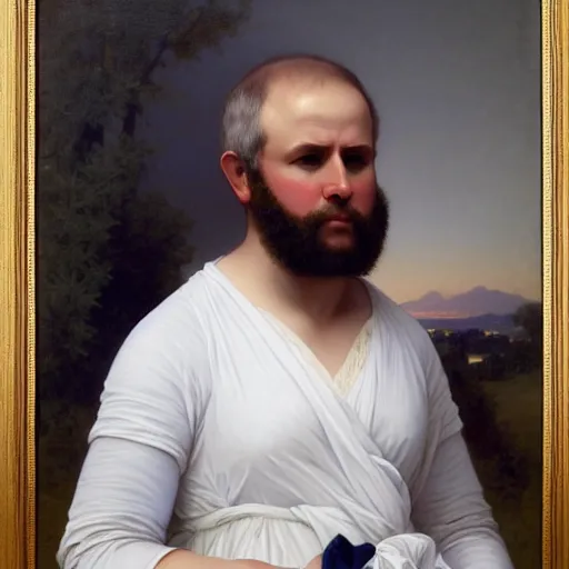 Image similar to Painting. Prime Minister Scott Morrison. Art by william adolphe bouguereau. Extremely detailed. 4K.