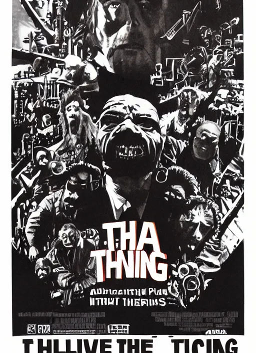 Image similar to film the thing alternative poster