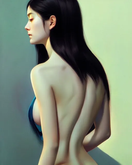 Image similar to torso view of pale skin beauty, paint by ilya kuvshinov and ross tran and karol bak and stanley lau and anna dittmann and artgerm and xiaoguang sun and tian zi