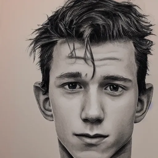 Image similar to tom holland, detailed, portrait