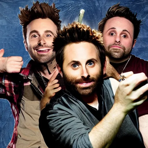 Image similar to charlie day, rat king, jersey shore