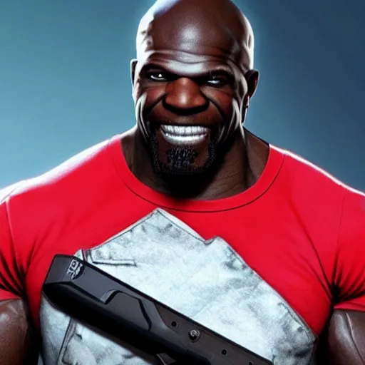 Prompt: pc master race character with the face of terry crews