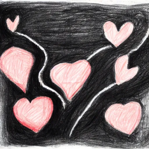 Prompt: children drawing of heart