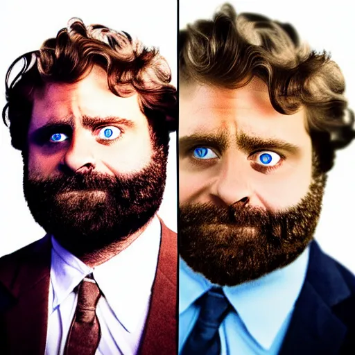 Prompt: Zach Galifianakis No-Beard, Zach galifianakis with no beard, photoshop