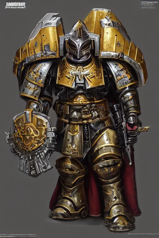 Image similar to armor portrait heros warhammer 4 0 k horus heresy fanart - the primarchs emperor by johannes helgeson animated with vfx concept artist & illustrator global illumination ray tracing hdr fanart arstation zbrush central hardmesh 8 k octane renderer comics stylized