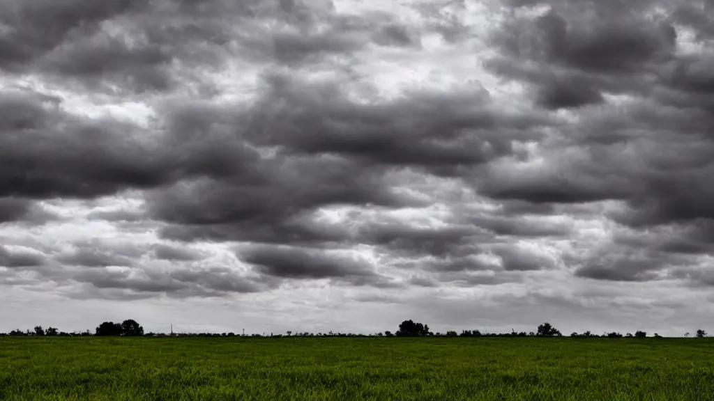 Prompt: overcast light over a field