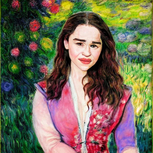 Prompt: emilia clarke painted by monet