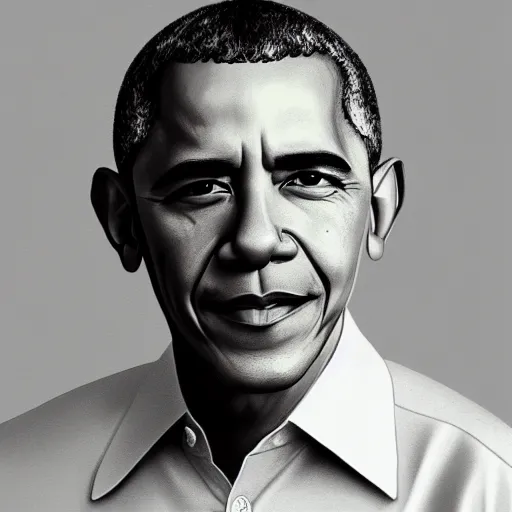 Prompt: portrait of Barack Obama, illustrated by Hayao Miyazaki, high quality, digital art