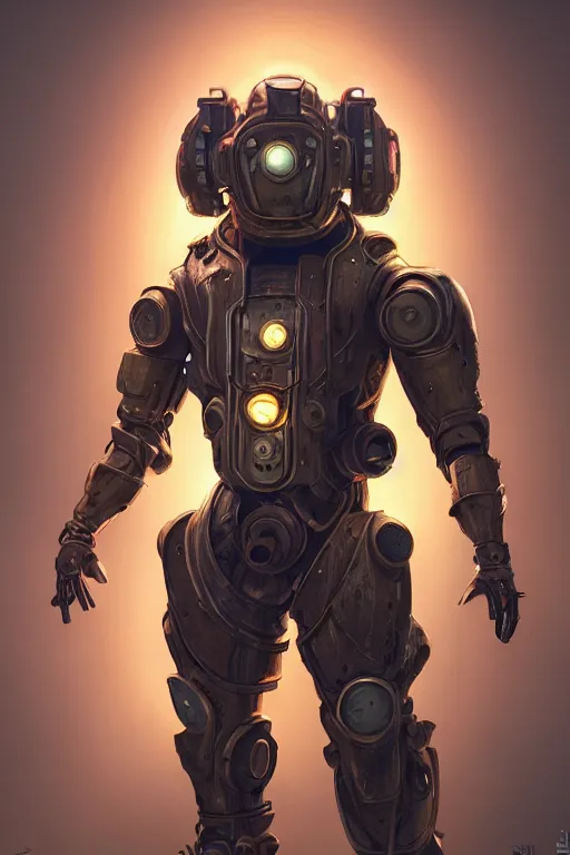 Image similar to hardmesh spiderman retro futurist steampunk fallout 7 6 power armor, hyper realistic, art cover, official fanart behance hd artstation by jesper ejsing, by rhads, makoto shinkai, final fantasy, unreal engine highly rendered, global illumination, radiant light, intricate environment radiating a glowing aura global illumination ray tracing hdr