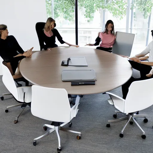 Image similar to inner circle cult around a conference table