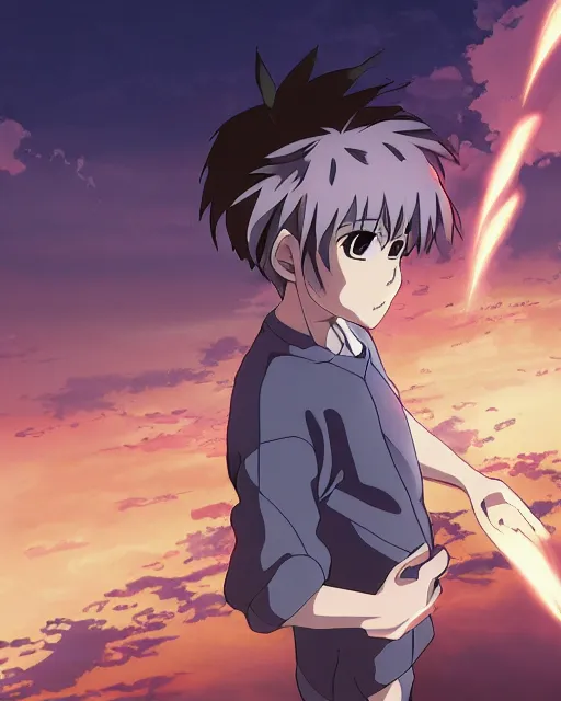Image similar to Anime key visual of a young boy with thunder powers, official media, 8k, anime, detailed, studio ghibli