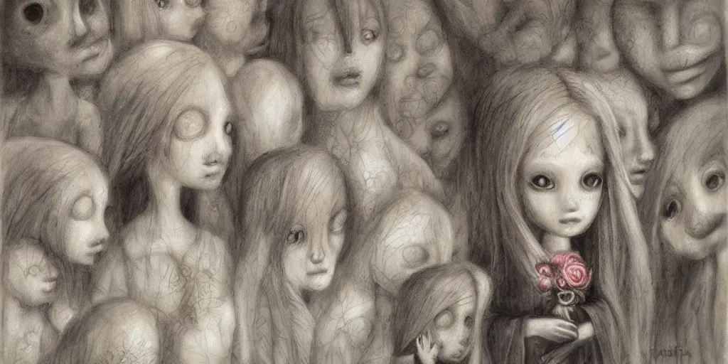 Image similar to Funeral procession by Nicoletta Ceccoli