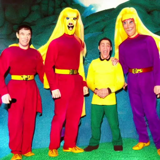 Image similar to The Wiggles at Mount Doom Lord of the Rings