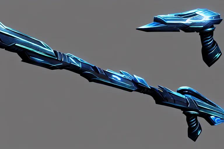Prompt: concept art of a futuristic weapon, many details, high quality, 8 k
