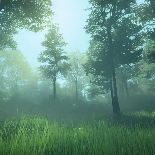 Image similar to a forest. illustrated cel shaded unreal engine 5