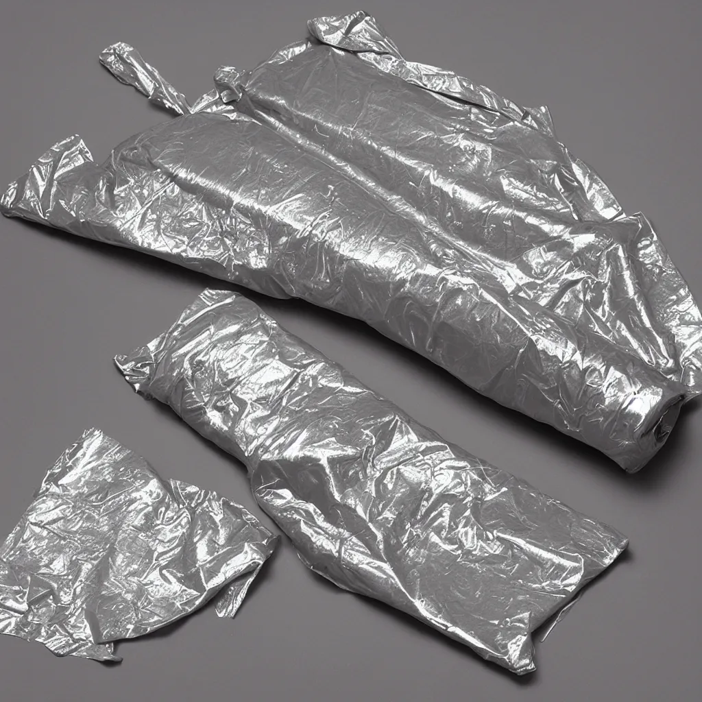 Image similar to a metallic condom wrap