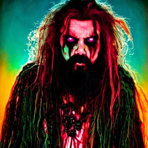 Image similar to rob zombie psychedelic nightmare