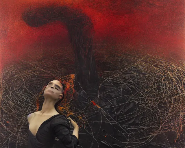 Prompt: eternal eclipse, a brutalist beautifully designed, rich deep colours, painted by francis bacon, yoshitaka amano, sebastiao salgado, julia margaret cameron, adrian ghenie, james jean and petra cortright, part by gerhard richter, part by takato yamamoto. 8 k masterpiece.