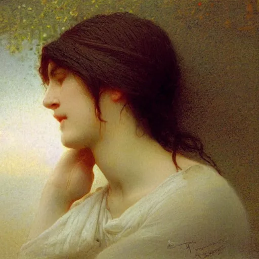 Prompt: the beauty of tranquillity by jules joseph lefebvre