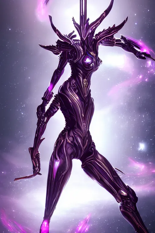 Image similar to galactic hyperdetailed elegant beautiful stunning giantess valkyr warframe goddess paw shot, sharp spines, sharp metal ears, smooth purple eyes, smooth fuschia skin, silver armor, bigger than galaxy, epic proportions, epic scale, epic size, warframe fanart, destiny, furry, dragon art, goddess art, giantess art, furaffinity, octane render