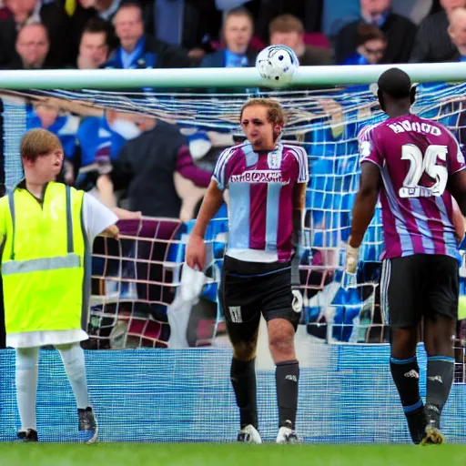 Prompt: Birmingham City Football club losing to Aston Villa, Football, Soccer.