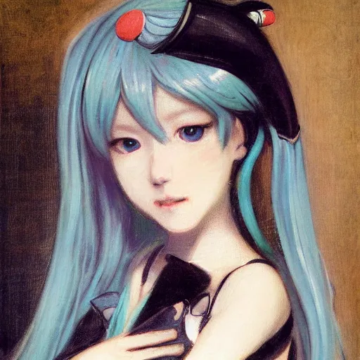 Image similar to Hatsune Miku by Camille Corot