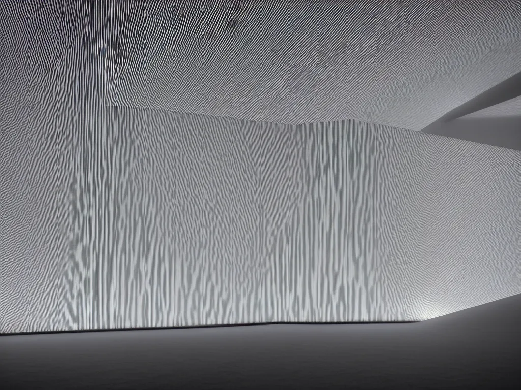 Prompt: Many silver mercury droplets floating, geometric, James Turrell, lighting, highly detailed, cinematic