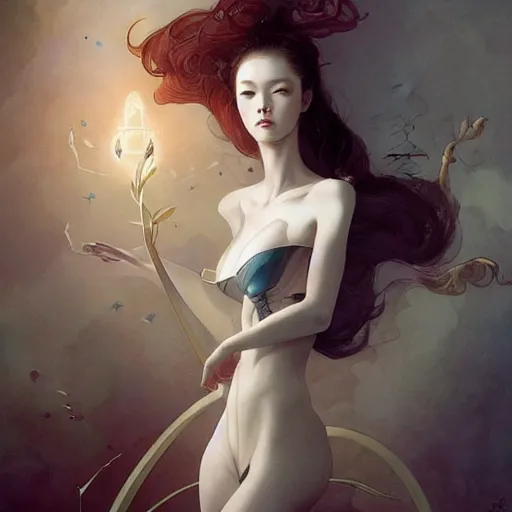 Prompt: beauty lee jin - eun by nicola samuri, m. w. kaluta, peter mohrbacher, rule of thirds, seductive look, beautiful, highly detailed, symmetry, royal style, elite