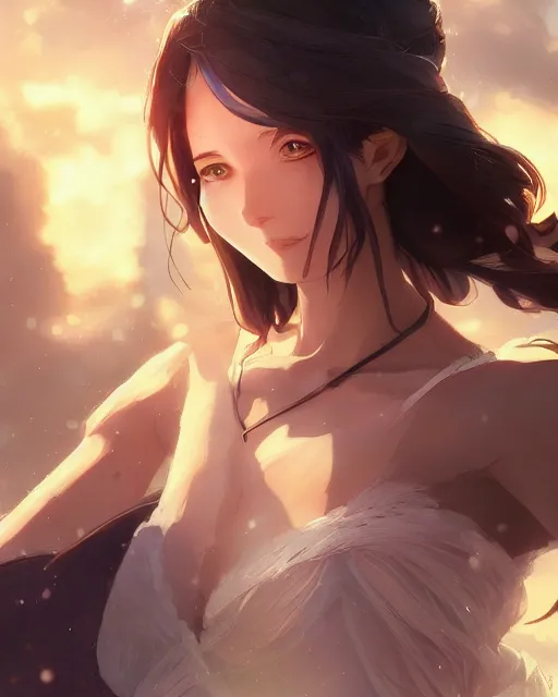 Prompt: goddess, intense beauty, full shot, atmospheric lighting, detailed face, by makoto shinkai, stanley artgerm lau, wlop, rossdraws