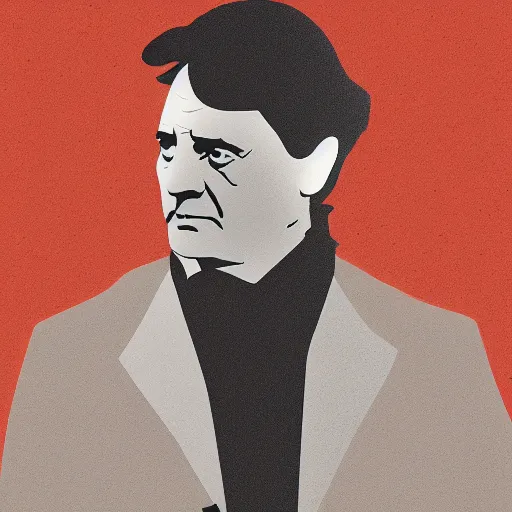 Prompt: Columbo, digital art, minimalist