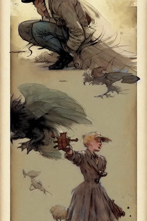 Image similar to (((((1950s graphic novel page layout. muted colors.))))) by Jean-Baptiste Monge !!!!!!!!!!!!!!!!!!!!!!!!!!!