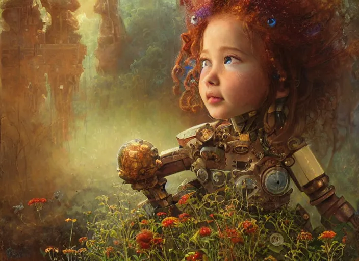 Image similar to a rusty broken down little robot, Lilia Alvarado, Sophie Anderson, Mark Arian, Bob Byerley, Charlie Bowater, Mark Brooks, Steve Henderson, Justin Gerard, Arthur Hughes, Edward Robert Hughes, Mark Keathley, Victor Nizovtsev, Carlos Shwabe, Ross Tran, WLOP