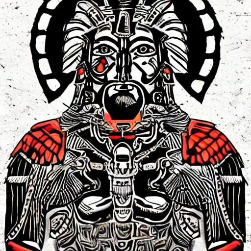 Prompt: odin as an aztec god