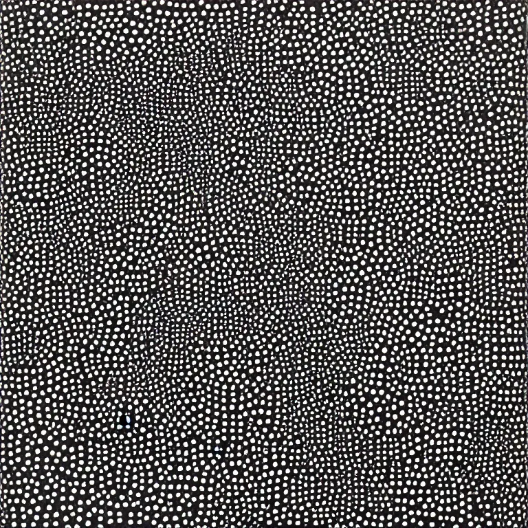 Image similar to an unsettling dream by yayoi kusama