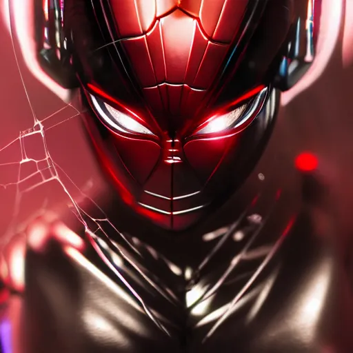 Image similar to Ayumi Hamasaki as spiderwoman terminator , muscle extremely detailed, fantastic details full face, mouth, trending on artstation, pixiv, cgsociety, hyperdetailed Unreal Engine 4k 8k ultra HD, WLOP