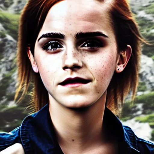 Prompt: face mash of emma watson and daniele radcliffe