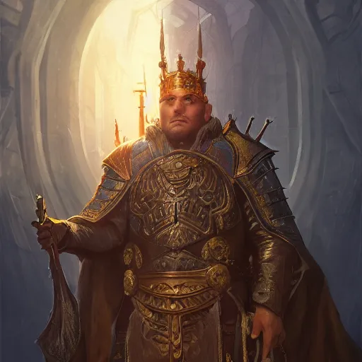 Image similar to portrait of John TotalBiscuit Bain as the god king emperor, realistic character concept, high fantasy, light atmosphere, golden ratio, cinematic lighting, hyperdetailed, high resolution, insanely detailed and intricate, artstation, Marc Simonetti, Greg Rutkowski