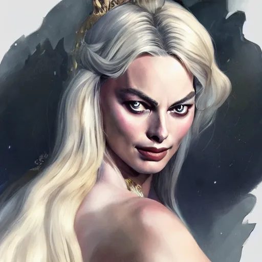 Prompt: margot robbie, d & d, fantasy, portrait, highly detailed, digital painting, trending on artstation, concept art, sharp focus, illustration, art by artgerm and greg rutkowski and magali villeneuve