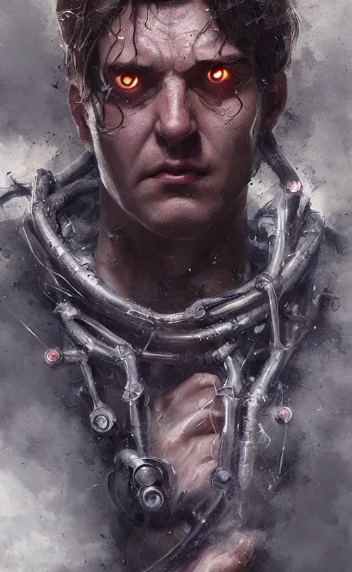 Image similar to Portrait of a Doctor Octopus, male, detailed face, fantasy, highly detailed, cinematic lighting, digital art painting by greg rutkowski