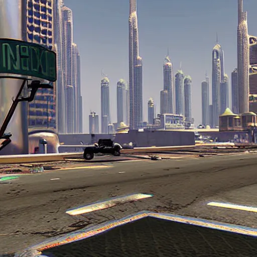 Image similar to gta : dubai, voidpunk