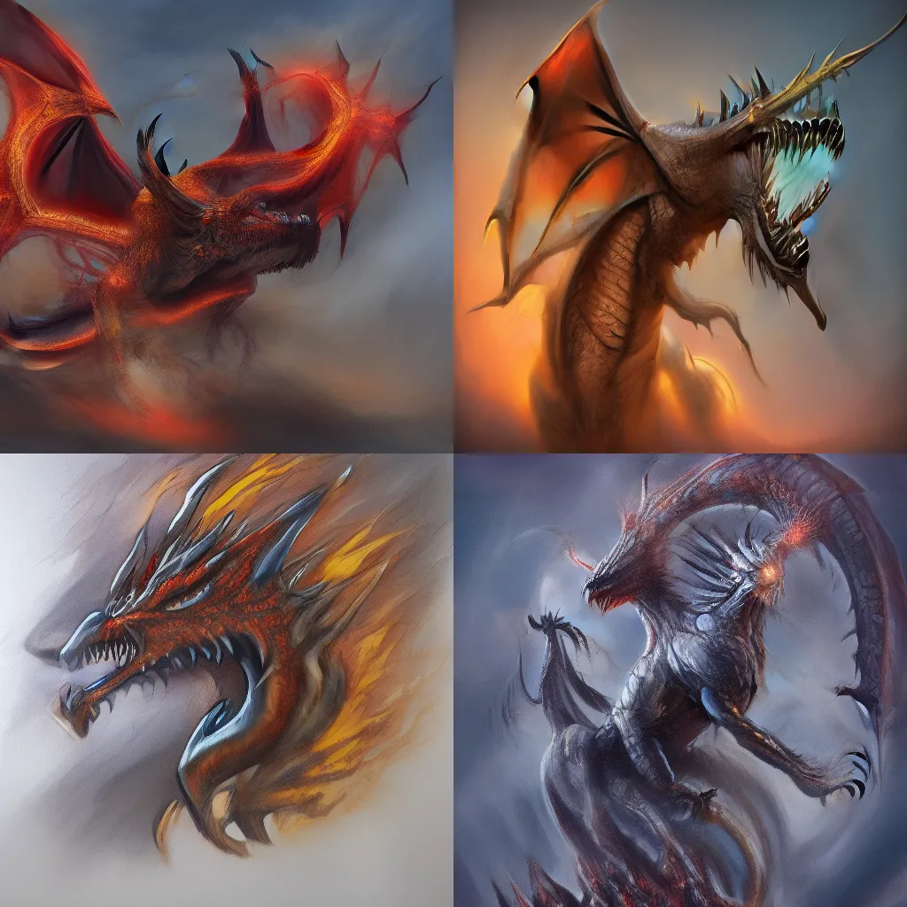 Prompt: A terrifying demonic dragon, lightning, high realism